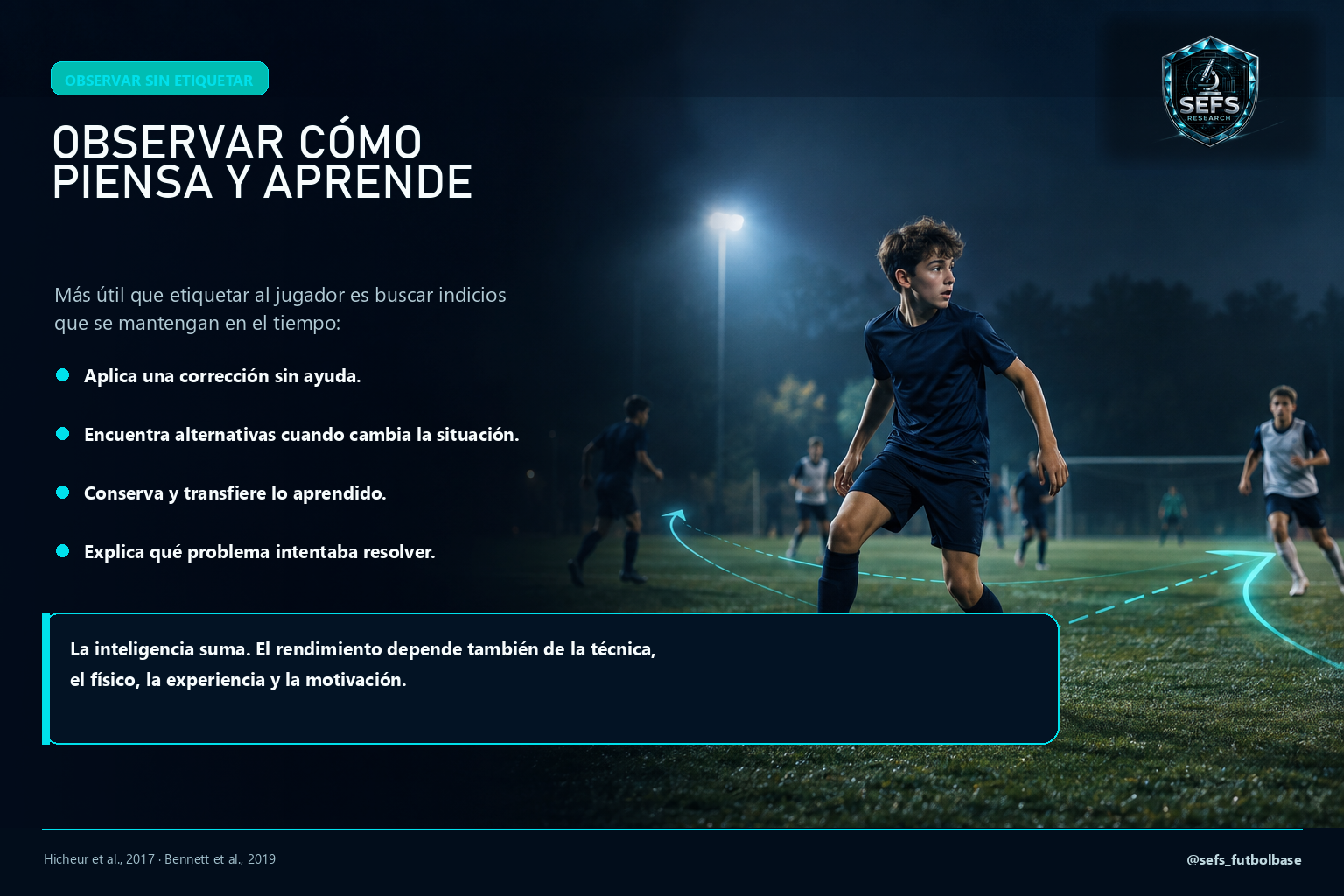 Observar cómo piensa y aprende el jugador, sin etiquetarlo