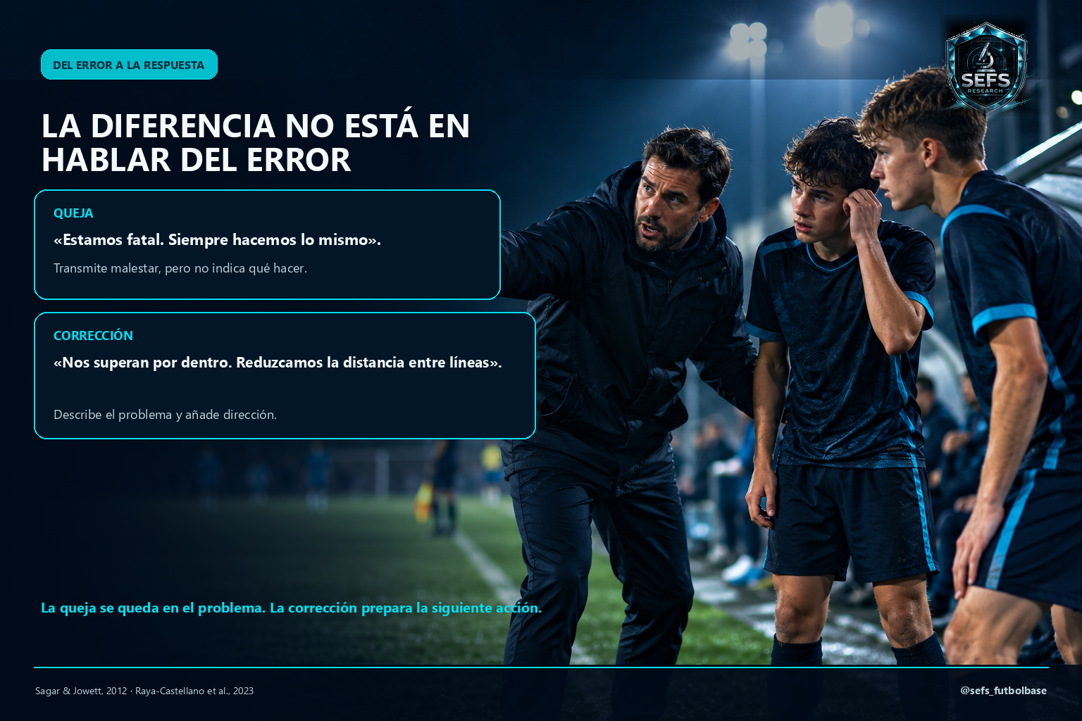 Queja frente a corrección: la diferencia no está en hablar del error